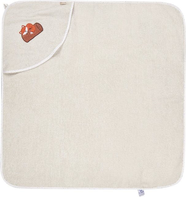 Sterntaler Kapuzenbadetuch für Kinder aus flauschigem Baumwoll-Terry, Beige, 80 x 80 cm - Bild 1