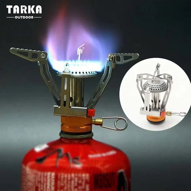 TARKA Mini-Gasbrenner ultraleicht und faltbar für Camping und Outdoor-Aktivitäten - Bild 1