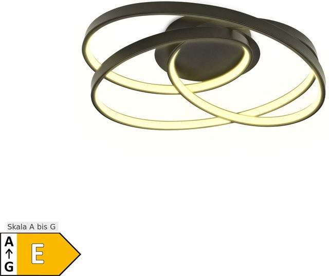 B.K.Licht LED Deckenleuchte Spirale in Schwarz mit 35W - Bild 1