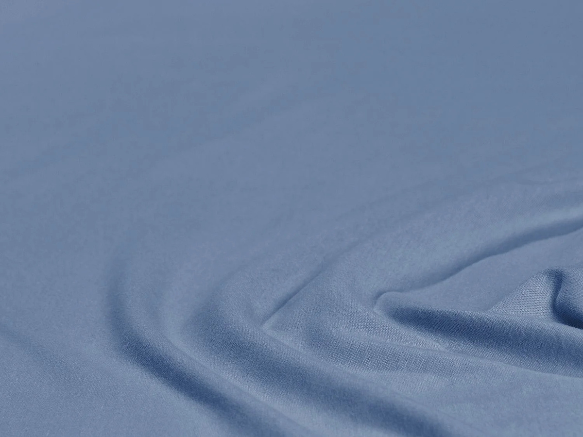 PRIMERA Mako-Feinjersey Spannbetttuch aus Baumwolle, Blau, B/T: 180 x 200 cm - Bild 2