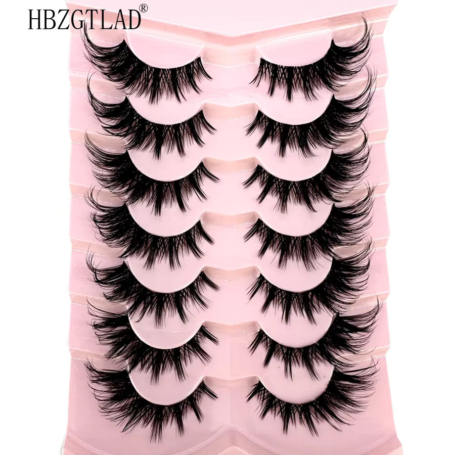 AMSDCN Manga Wimpern, 7/8 Paar, 3D-Nerz-Wimpern, natürlich, Unisex - Bild 2