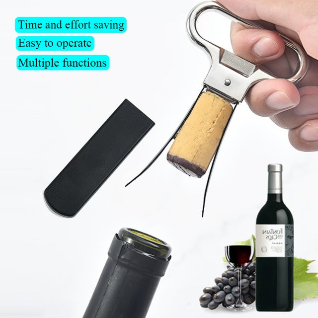 Kellnerkorkenzieher Waiters Friend aus Edelstahl mit Folienmesser in Silber - Bild 1