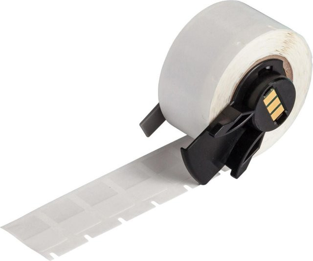 Brady M6-11-427 Selbstlaminierendes Vinyl-Kabelkennzeichnungsetiketten Weiß/Transparent Matt, Breite: 12,70 mm, für Kabeldurchmesser von 2,00 - 3,00 mm, Permanent (500 Stück) - Bild 1
