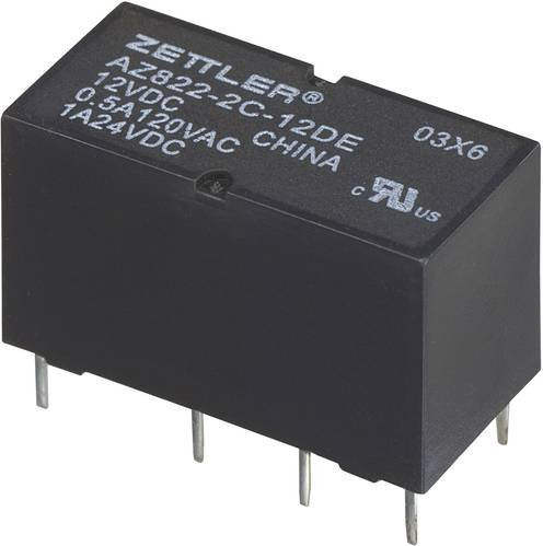 Zettler Electronics AZ822-2C-3DE Printrelais Schwarz 3 V/DC 2A 2 Wechsler - Bild 1