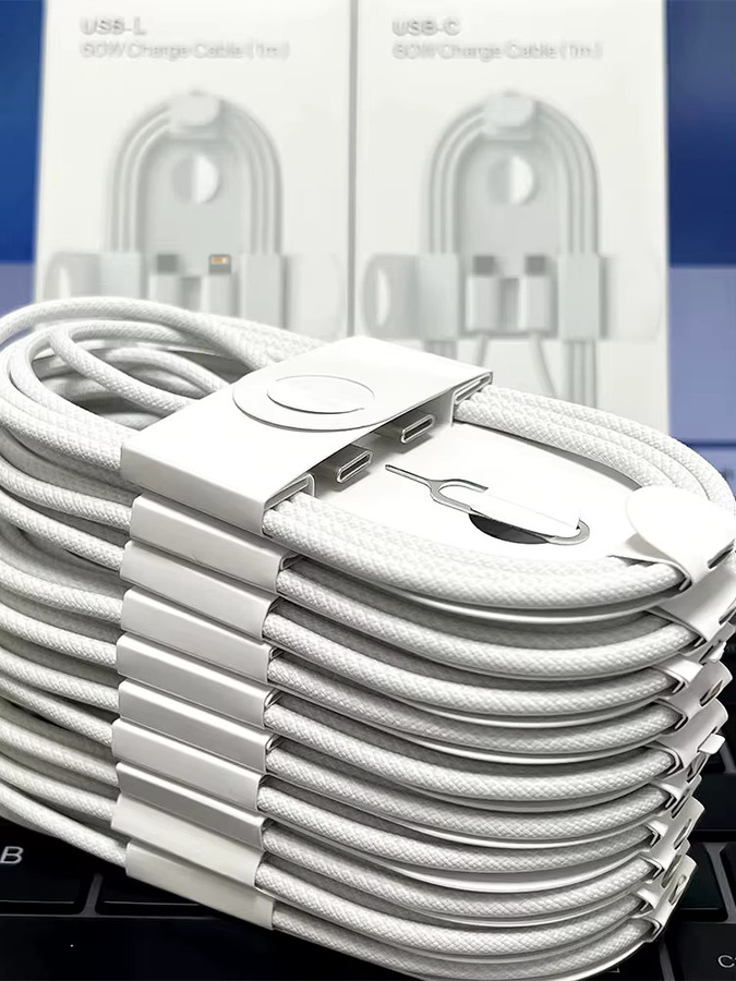 Original PD 60W USB-C Schnellladekabel für Apple iPhone 15 16 17 Pro Max Plus und andere Typ-C Geräte, gewebtes Ladekabel - Bild 3