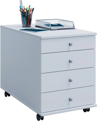 VCM Rollcontainer Lona Bürocontainer mit Schubladen in Weiss, B/T/H: 42 x 75 x 57 cm - Bild 1