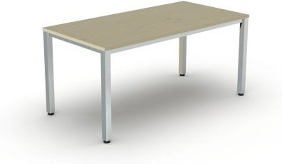 Schreibtisch Bexxstar für Büroräume in Ahorn und Silber, B: 160 cm, H: 74 cm - Bild 1