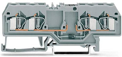 WAGO Diodenklemme 281-665/281-401 mit 6mm Zugfeder in Grau, 50 Stück - Bild 1