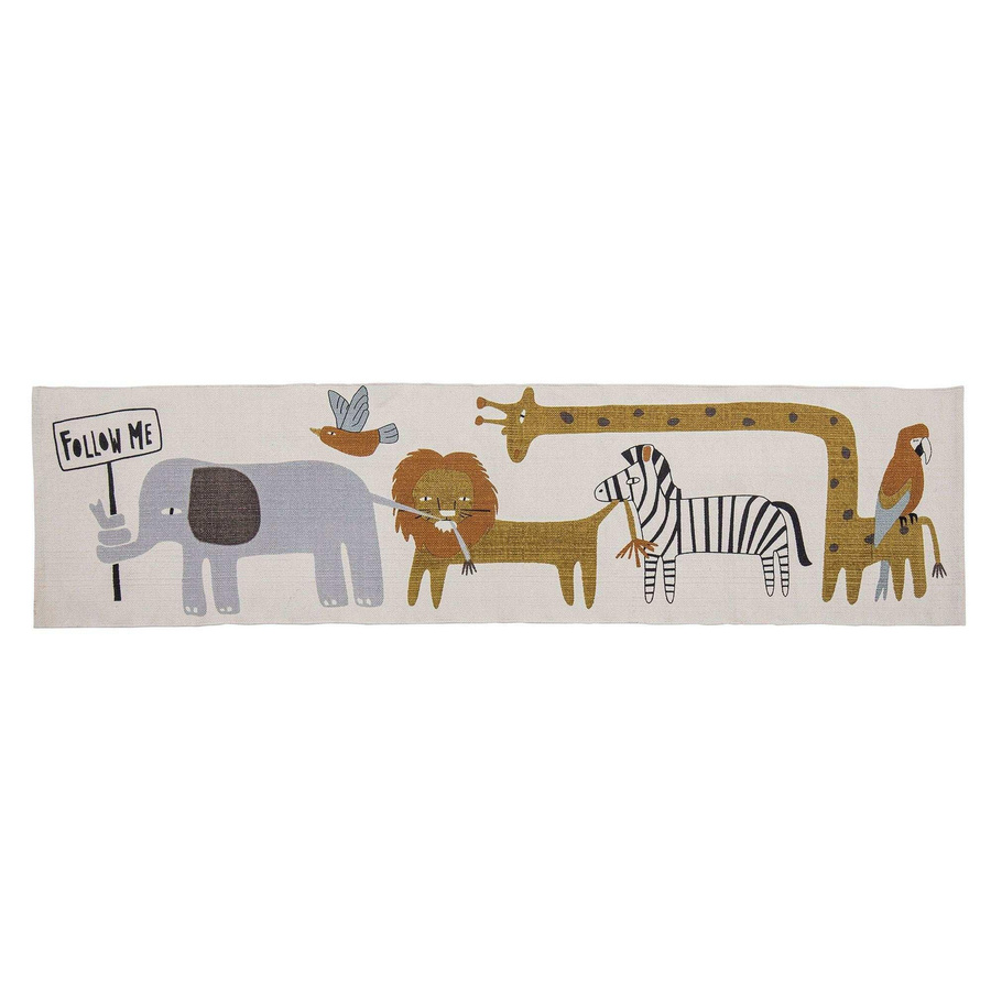 Bloomingville Mini Neah Teppich aus Baumwolle Multicolor B: 50 cm, L: 200 cm - Bild 1