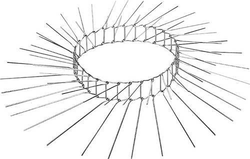 Schwegler Katzenabwehrgürtel aus Drahtgeflecht, Farbe: Silber, Länge: 70 cm - Bild 1