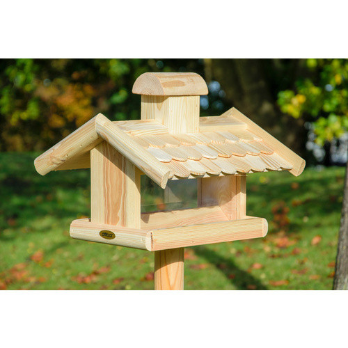 DOBAR Vogelfutterhaus aus Kiefernholz und Kunststoff in Natur/Beige - Bild 3