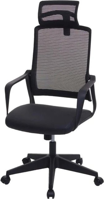 Ergonomischer Bürostuhl MCW J52 mit Kopfstütze und Armlehnen aus Kunstleder, Schwarz, B/T/H: 64 x 66 x 128 cm - Bild 2