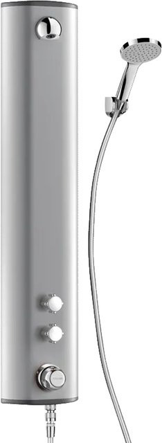 Delabie SECURITH Thermostat-Duschset mit Handbrause, Chrom, Silber - Bild 1