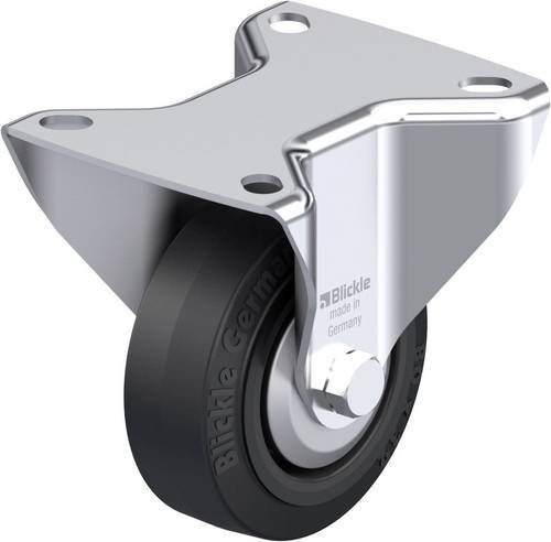 Blickle Stahlblech-Bockrolle B-POEV 80G-FA in Silber und Schwarz mit 80 mm Rad-Durchmesser und einer Tragfähigkeit von max. 140 kg - Bild 1