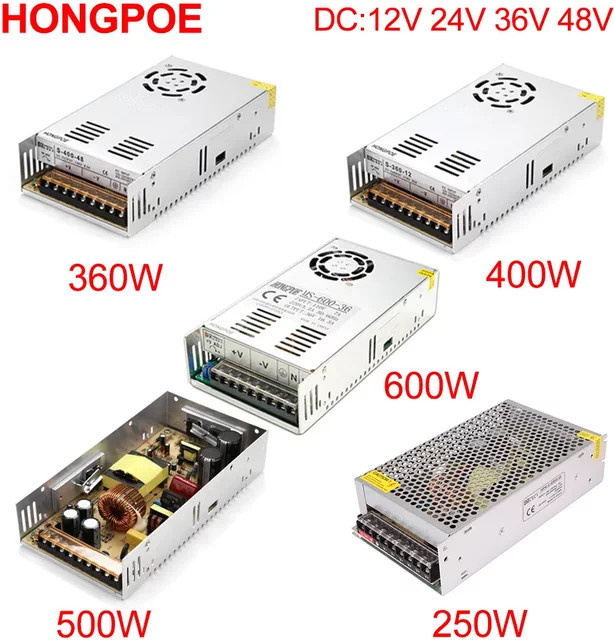 Schaltnetzteil AC DC SMPS Transformator in Silber für LED Streifen, CCTV und Motoren - Bild 1