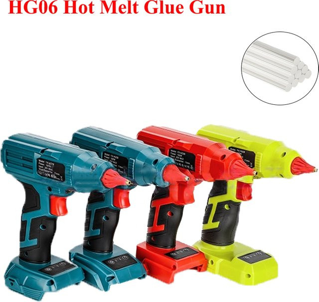 Multifunktionale kabellose Heißklebepistole für 18/20 V Akkus mit 11 mm Klebestiften für Makita, DeWalt, Milwaukee, Bosch und Ryobi - Bild 1