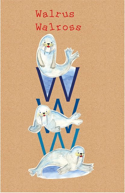 Komar Wandbild ABC Animal Paper Poster, Mehrfarbig, Breite: 50 cm, Höhe: 70 cm - Bild 1