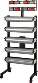 Rocholz Ständer fahrbar MULTI-ZAC mit Abroller, Farbe: Schwarz, Material: Metall - Bild 1