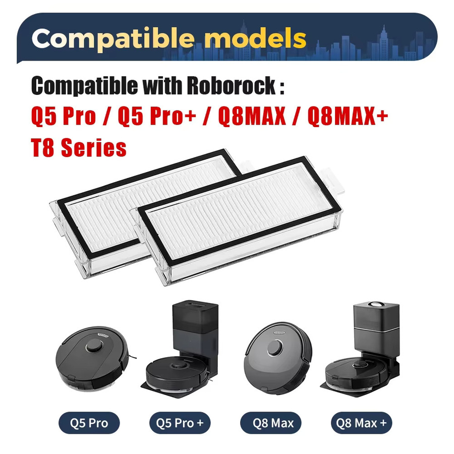 Roborock HEPA-Filter in Weiß für Roboterstaubsauger Q7 Max, Q7 Max+, T8, Q5 Pro, Q5 Pro+, Q8 Max und Q8 Max+ Ersatzfilter - Bild 2