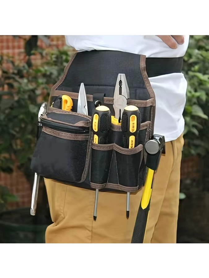 Mehrzweck-Werkzeugtasche für Hardware und Elektriker in Rot und Schwarz, B/H/T: 26,0 x 20,5 cm - Bild 7