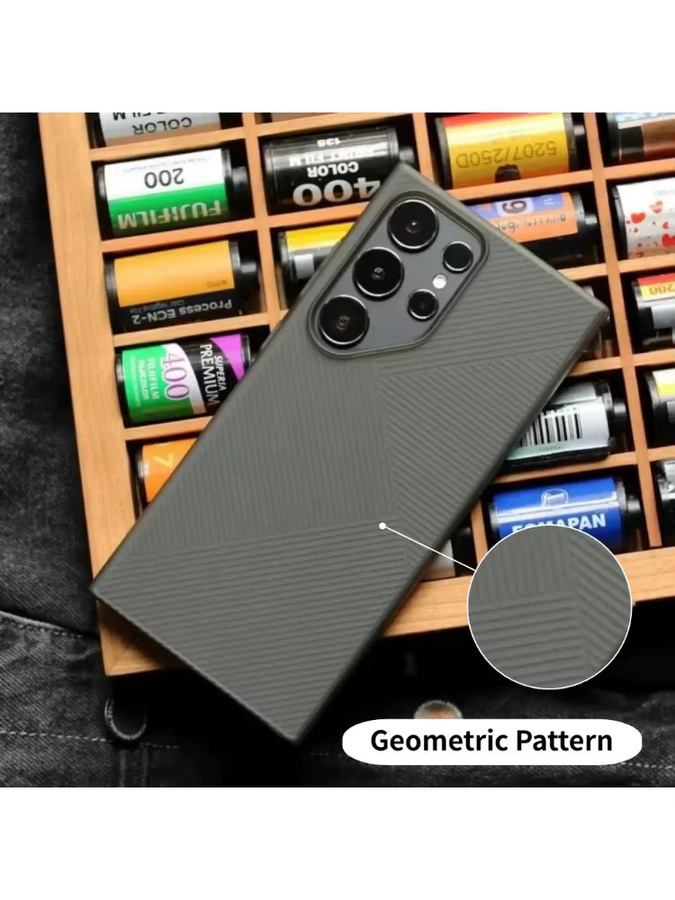 Transparente Schutzhülle mit geometrischem Muster für Samsung Galaxy S26 Ultra, S25 Plus und S24, ultradünne Stoßfeste Hülle mit angenehmem Hautgefühl - Bild 3