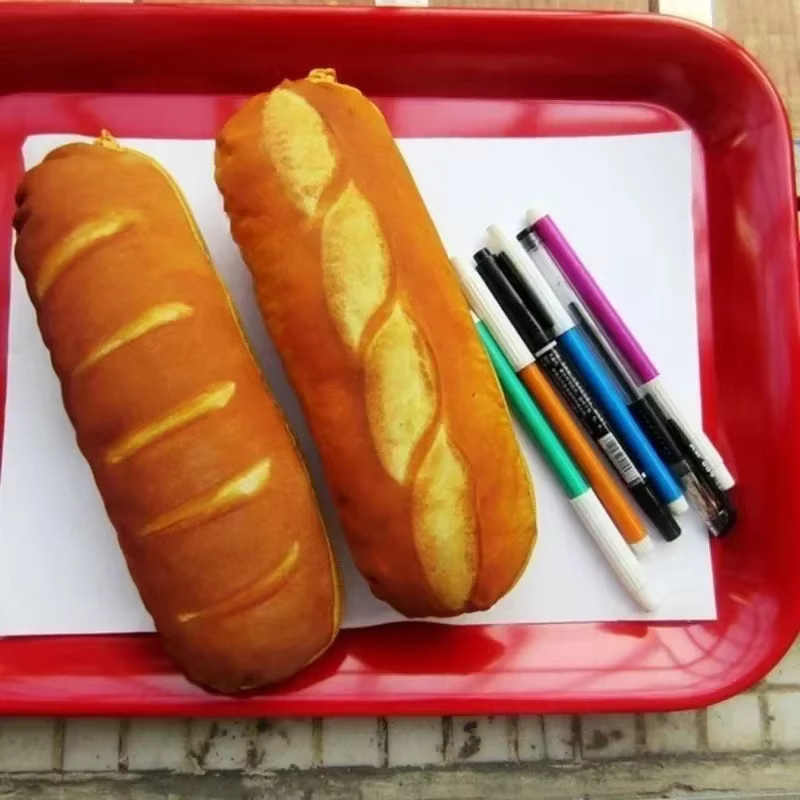 Kreatives Federmäppchen in Brotform mit großem Fassungsvermögen als lustiges Schreibwaren-Geschenk für Kinder zur Rückkehr in die Schule - Bild 3