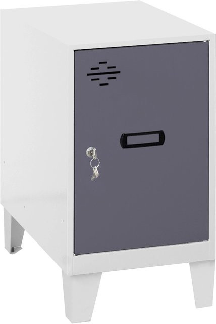 PROREGAL Schließfachwürfel AMEGO Spind mit Standfüßen, Anthrazit-Weiß, H x B x T: 57,5 x 40 x 50 cm - Bild 1