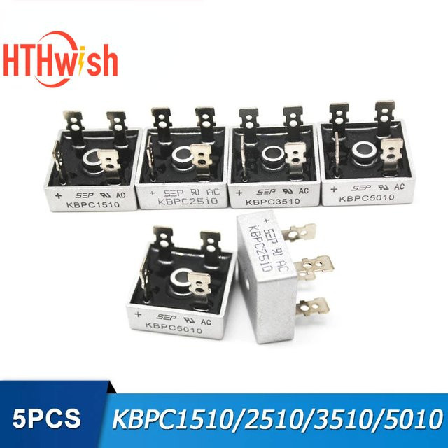 5er Set Diodenbrückengleichrichter KBPC-Serie für 10A, 15A, 25A, 35A und 50A - Bild 1