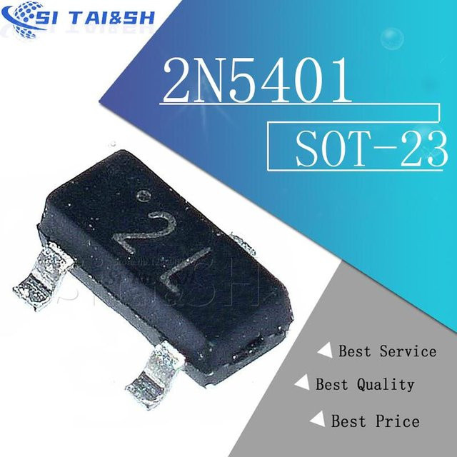 100 Stück Si Tai&SH 2N5401 MMBT5401 Bipolartransistoren BJT PNP SOT-23 Schwarz - Bild 1