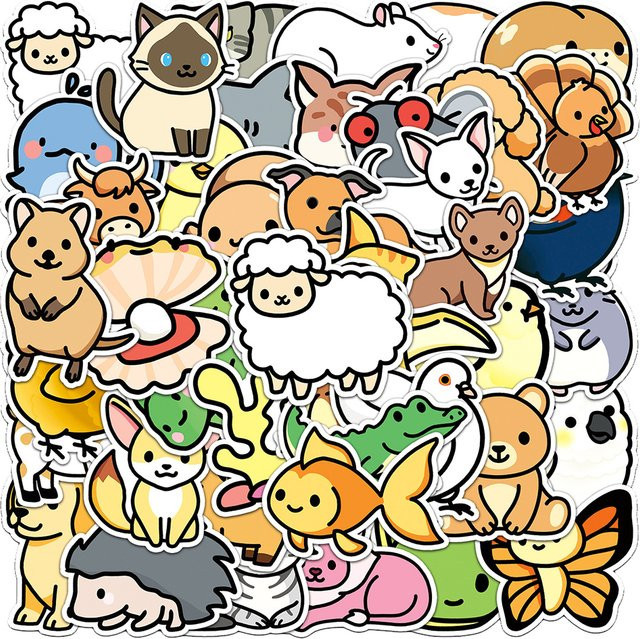 Charile Tier-Graffiti-Aufkleber, Cartoon Katze Vogel Hund Bär, 10-teiliges Set - Bild 1