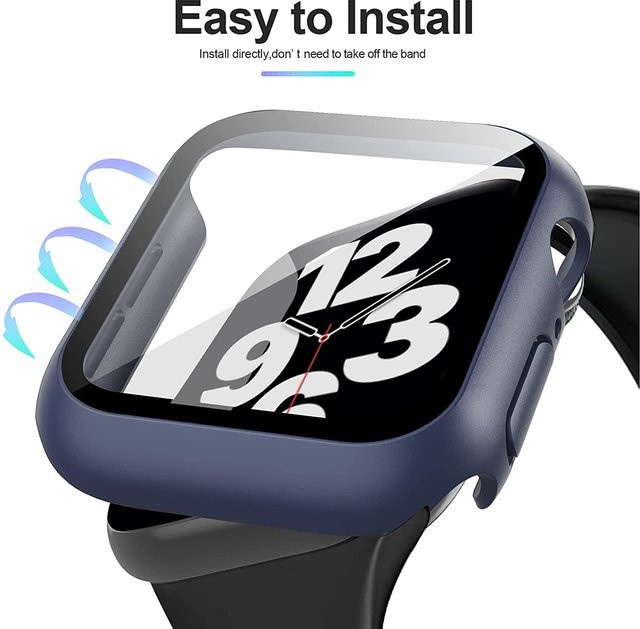 Ahowie Displayschutzfolie aus gehärtetem Glas, dunkelblaue, Apple Watch - Bild 1