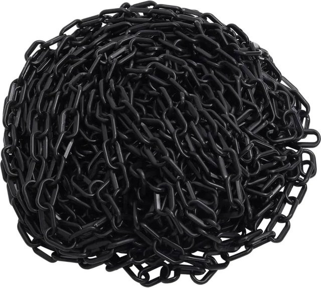 DELUKE Absperrkette SOGI Schwarz, Kunststoff-Warnkette als Sicherheitskette, Länge: 30 m, Durchmesser: 6 mm - Bild 1