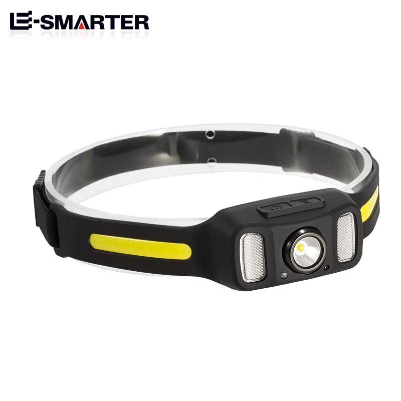 ESMARTER USB wiederaufladbare LED-Stirnlampe mit Rotlicht in Schwarz für Angeln, Radfahren und Outdoor-Arbeiten - Bild 4