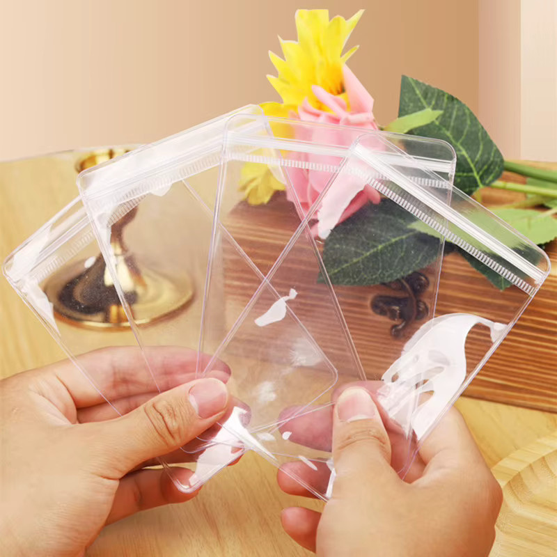 30er Set Transparente PVC Schmuckbeutel mit Zip-Verschluss zur sicheren Aufbewahrung und zum Schutz von Ohrringen und Halsketten vor Oxidation - Bild 2