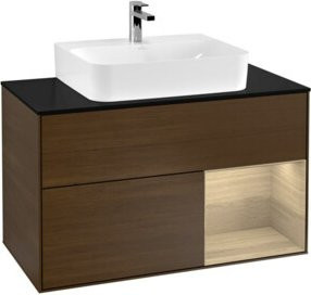 V&B Waschtischunterschrank Finion 100 mit Wandbeleuchtung, Breite: 100 cm, Höhe: 50,1 cm, Tiefe: 50,1 cm - Bild 1