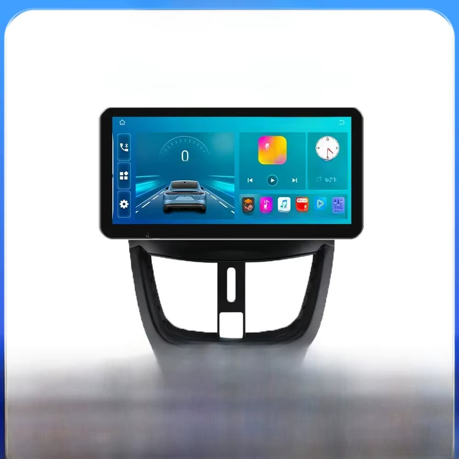 ossuret Android Autoradio mit Carplay und GPS für Peugeot 207cc und 207sw, 2 Din Multimedia-Bildschirm in Schwarz - Bild 1