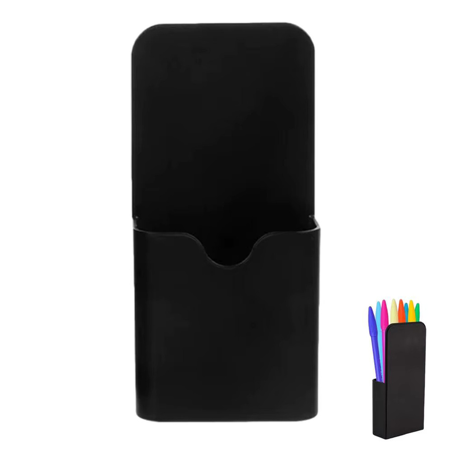 Magnetischer Stifthalter und Tassenorganizer aus Kunststoff in Schwarz für Whiteboard-Marker und Schulbedarf - Bild 5
