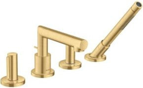 Hansgrohe Axor Uno Badewannen-Armatur mit zwei Griffen in gebürstetem Gold - Bild 1