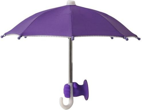 ttreasures Mini-Handy-Regenschirm mit Saugnapf in Lila, UV-Schutz und winddicht, universeller Sonnenschutz für dein Smartphone - Bild 1