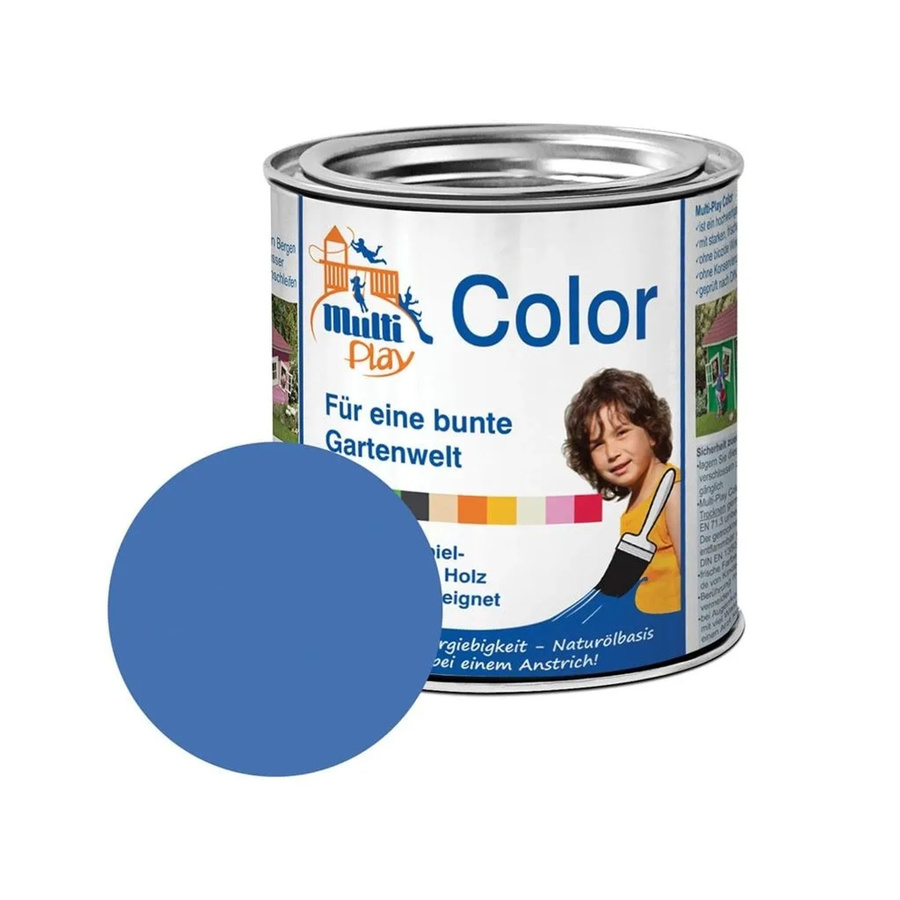 PROFI Multi-Play Color Holzfarbe Hellblau, semi-transparent, satin-matt, 0,375 l - Bild 2