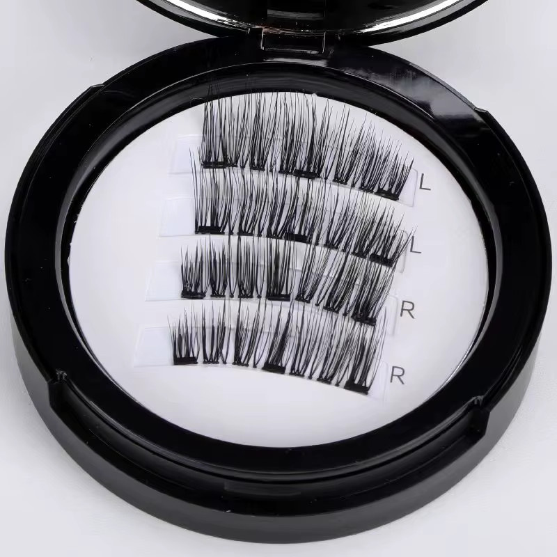 AMSDCN Magnetische Wimpern, 4 Paar, natürlich, Unisex - Bild 4