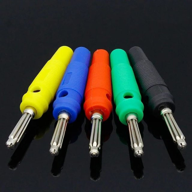 ELECAPITAL Bananenstecker 4mm Audio Lautsprecher Anschlüsse für Verstärker und Kabel Terminals, Grün, 2/5 Stück - Bild 1