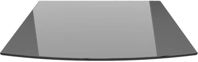 ECOfoxx Funkenschutzplatte aus Glas in Schwarz, Segmentbogen, B: 120 cm, T: 140 cm - Bild 1