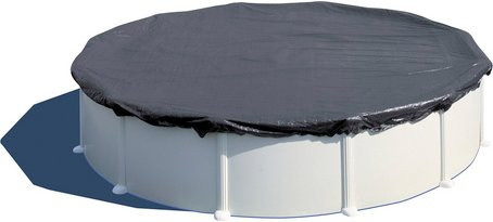 GRE Winterabdeckplane aus Kunststoff, rund, Farbe: grau, Durchmesser: 540 cm - Bild 1