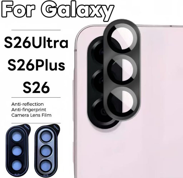 Samsung Matter Kameralinsen-Schutz für Galaxy S26 Serie mit AR-Beschichtung, Schwarz und Transparent, kratzfest - Bild 1