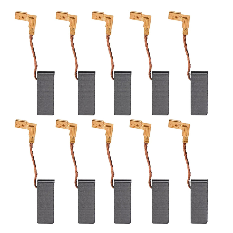 10 Stück Kohlebürsten Ersatzteile von DAZZLEEX in Grau für Elektromotoren und Winkelschleifer, B/B/H: 5 x 8 x 19 mm - Bild 1