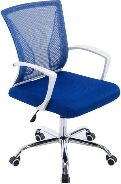 TPFLiving Bürostuhl Trail Two mit atmungsaktivem Netzbezug und Armlehnen in Blau, B/T/H: 56,5 x 59,0 x 104,0 cm - Bild 1