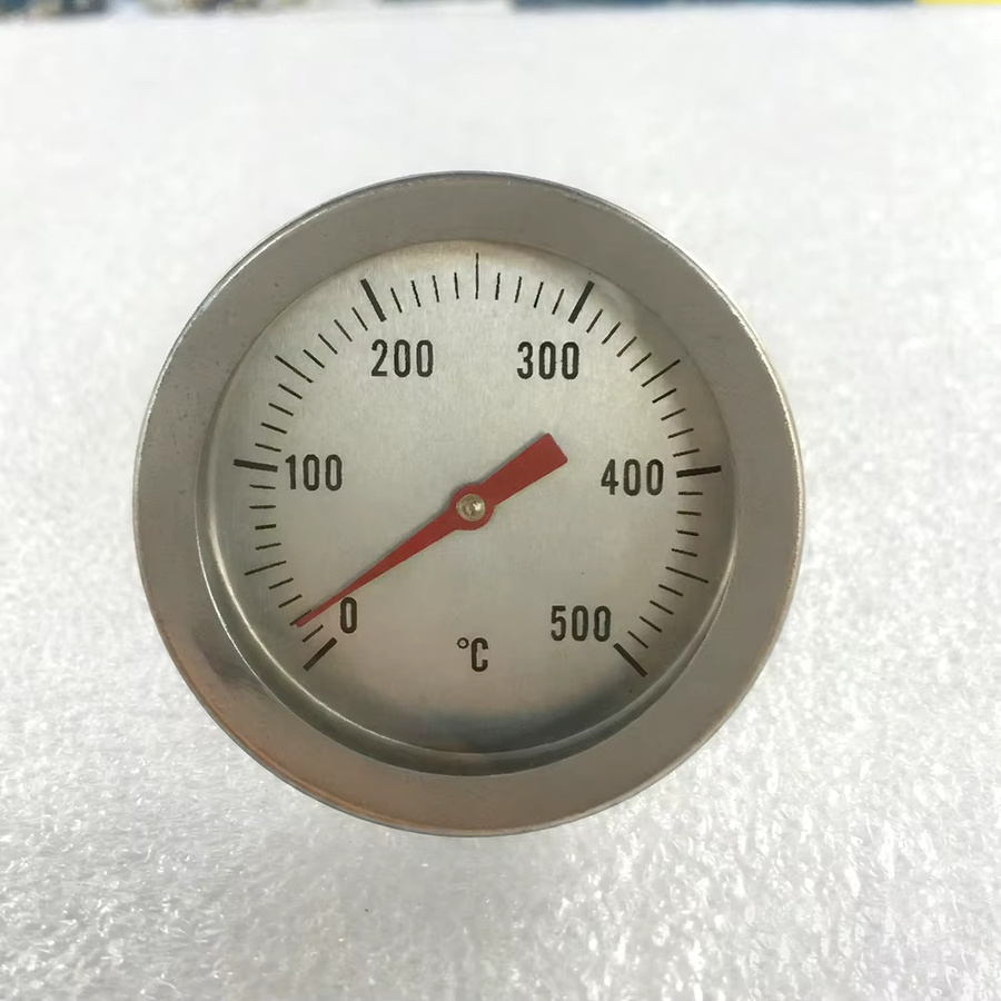 VIBRATITE BBQ-Thermometer aus Edelstahl in Silber, analoges Bimetall-Ofenthermometer mit Messbereich 0–500 °C, Durchmesser: 5,2 cm - Bild 3