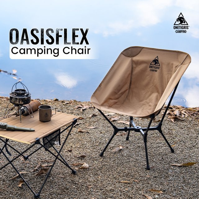 OneTigris OasisFlex Campingstuhl ultraleichter tragbarer Klappstuhl in Schwarz für Camping, Wandern und Outdoor-Aktivitäten - Bild 1