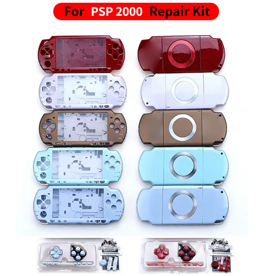 Sony DIY-Gehäuse-Kit für PSP 2000 mit Ersatzgehäuse, Tasten und Schrauben zur Reparatur - Bild 2